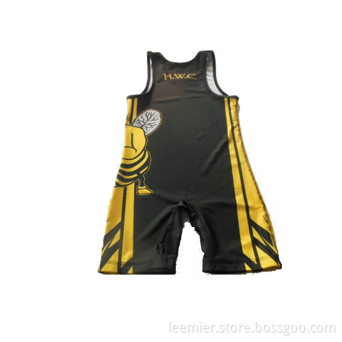 100% polyester custom sublimation wrestling singlets